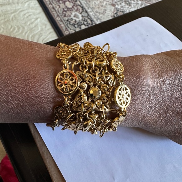 Gold plated Jose and Maria Barrera bracelet - Picture 1 of 3